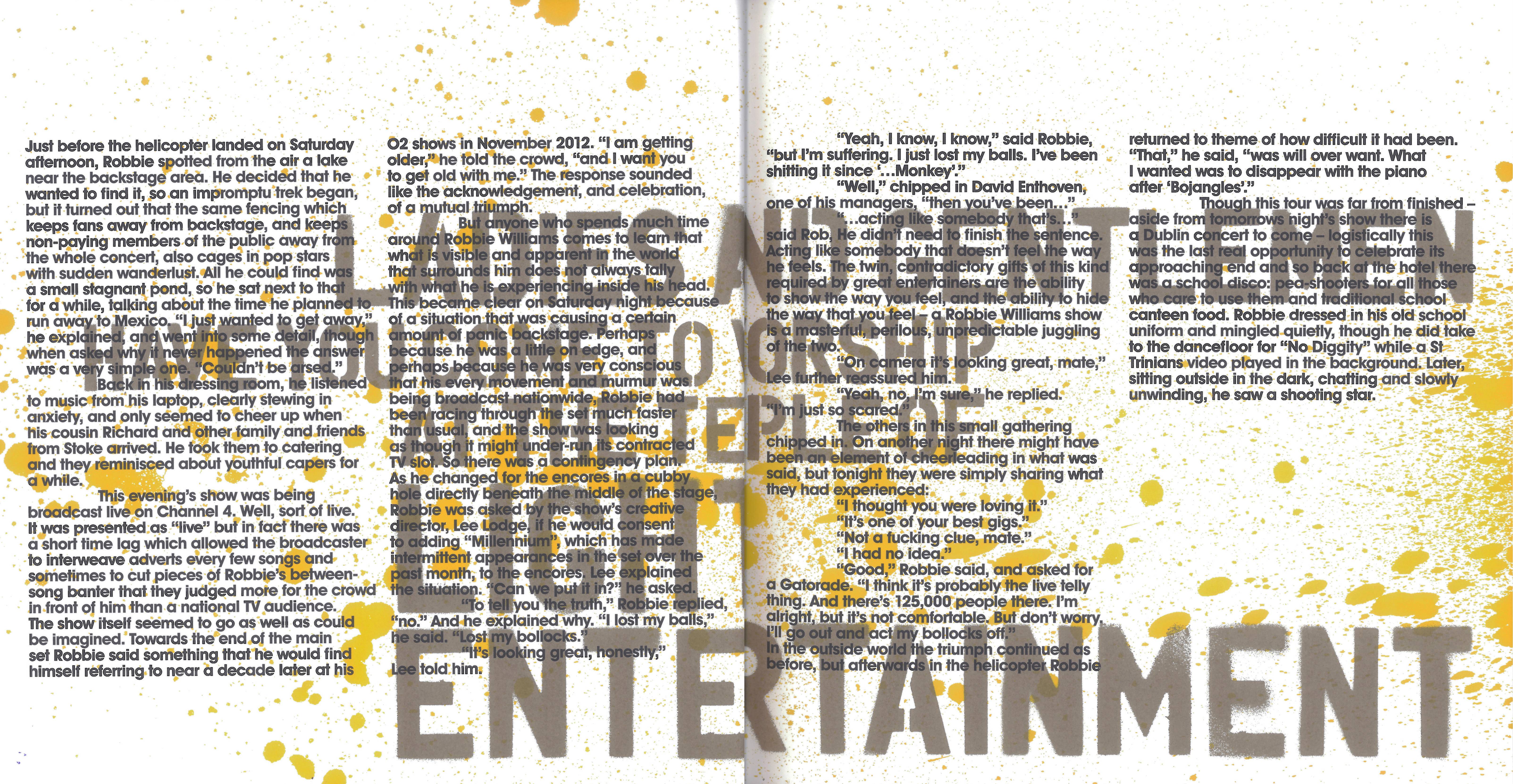 Robbie Williams  Live At Knebworth : Booklet 8